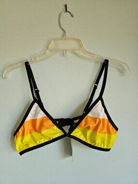 NWT Hot Topic Candy Corn Bralette Size L
